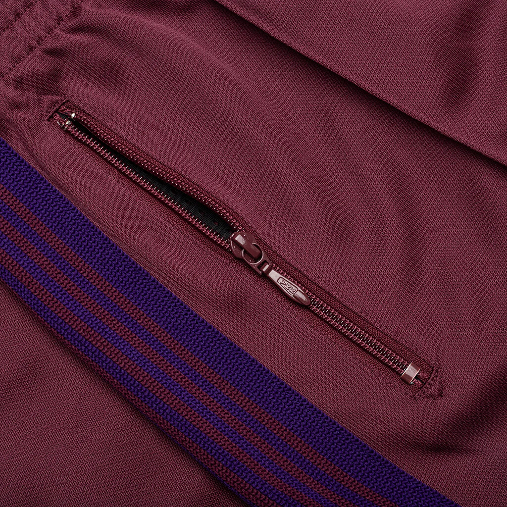 Track Pant Poly Smooth - Wine - Image 3