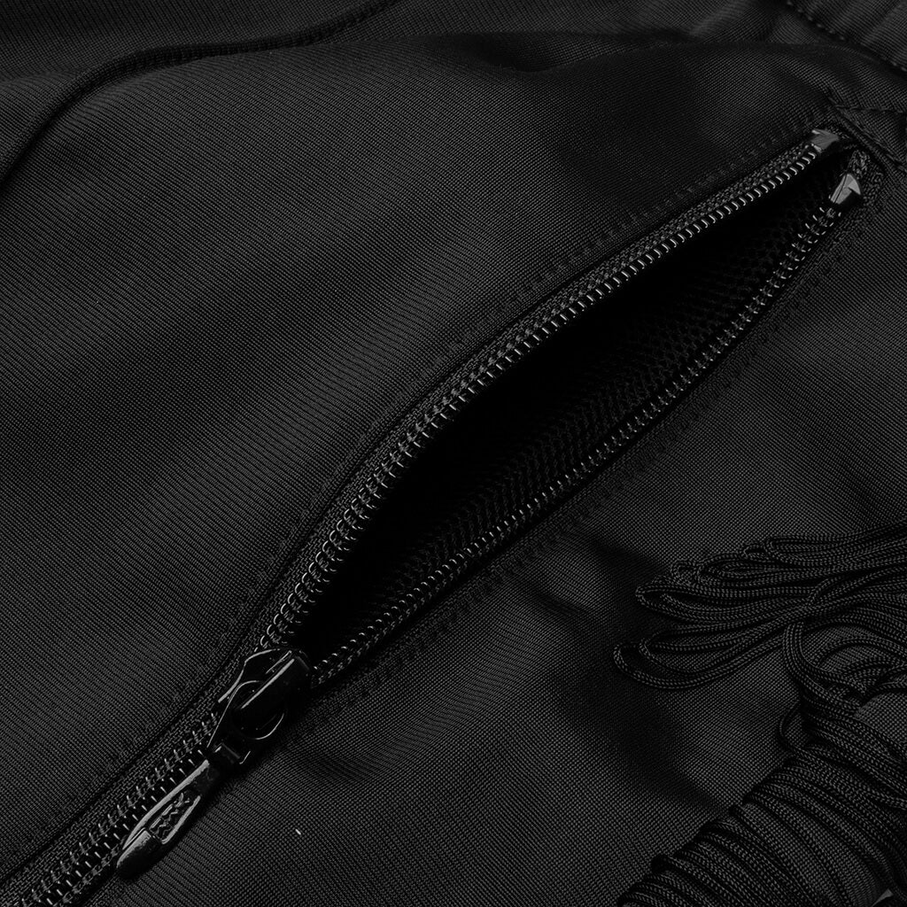 Tricot Jersey Fringe Track Pant - Black - Image 4