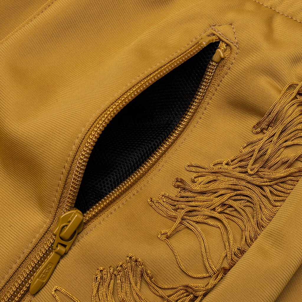 Tricot Jersey Fringe Track Pant - Gold - Image 4