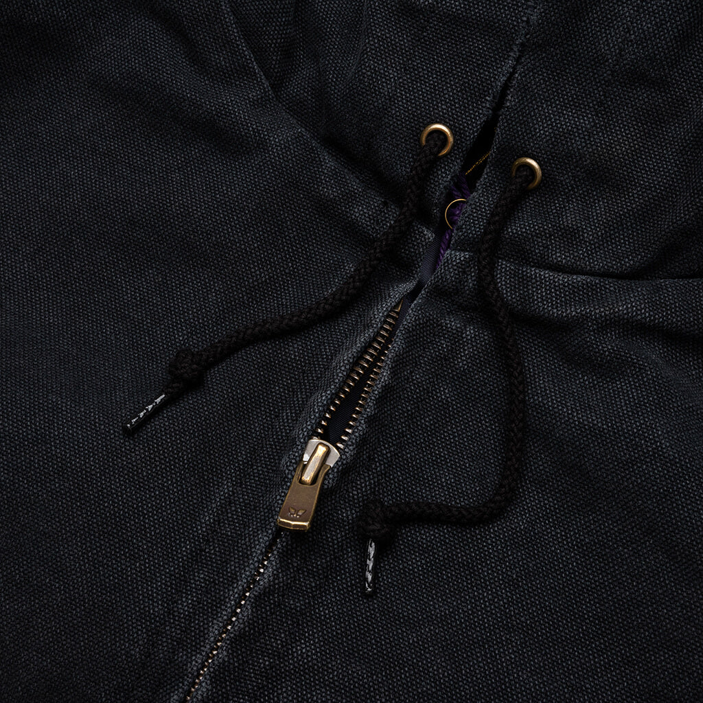 Zipped Work Hoody - Black - Image 3