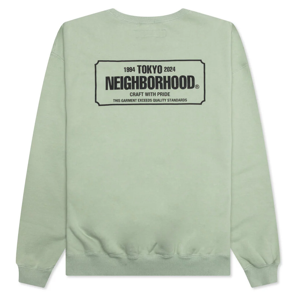 Classic Sweat Shirt L/S - Sage Green - Image 2