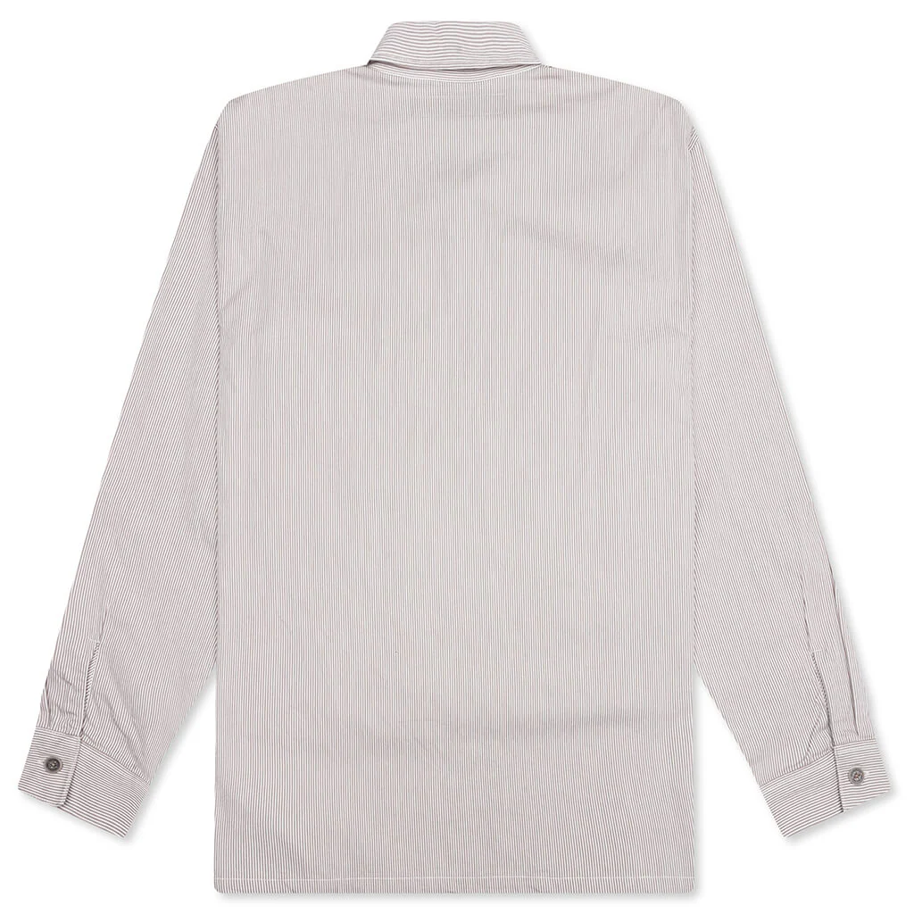 Classic Work L/S Pullover Shirt - Beige - Image 2