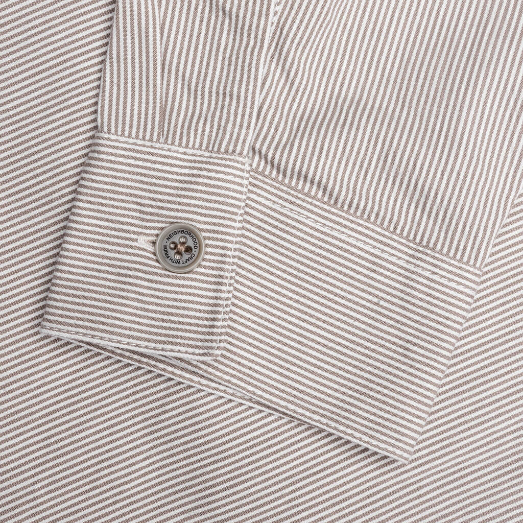 Classic Work L/S Pullover Shirt - Beige - Image 4