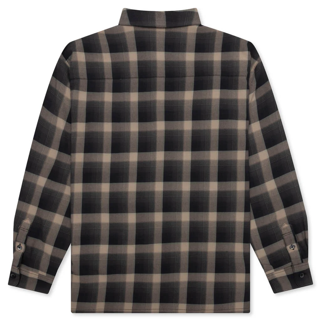 Half Hombre Check Shirt L/S - Beige - Image 2