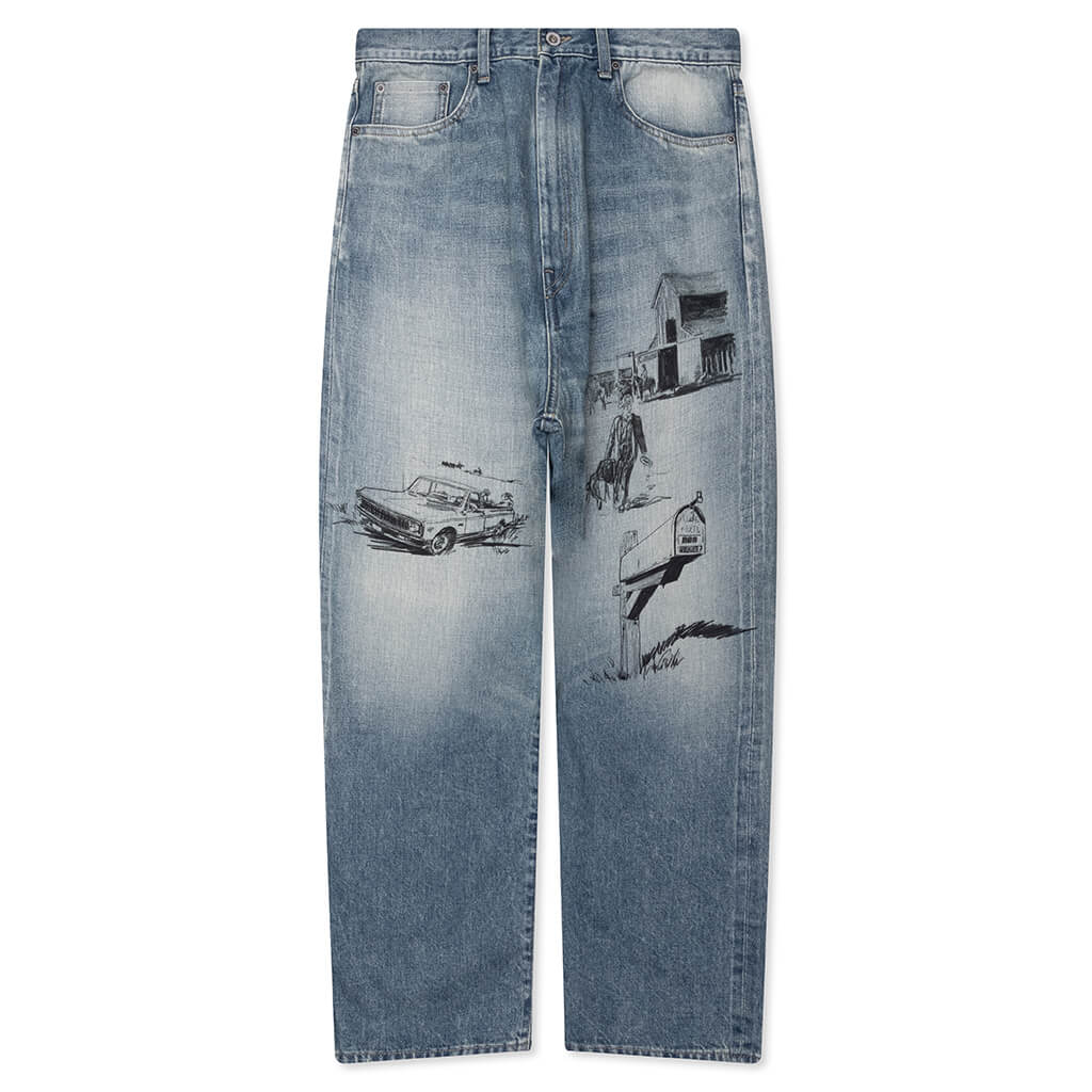 Neighborhood x One of These Days Washed DP Basic Denim Pants - Indigo