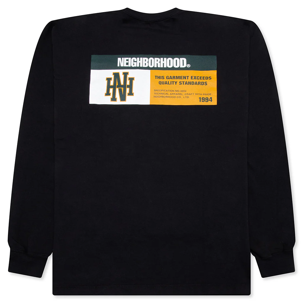 NH L/S Tee 8 - Black/Green - Image 2