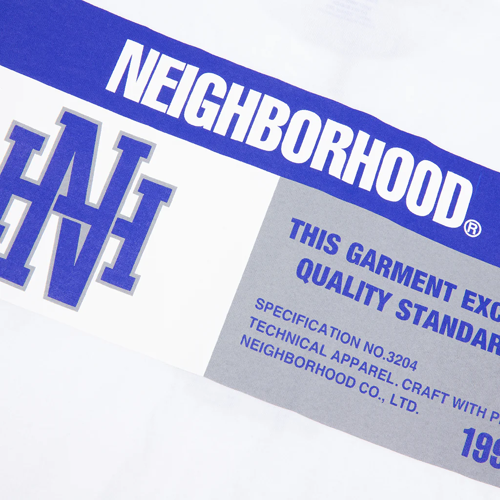 NH L/S Tee 8 - White/Blue - Image 4