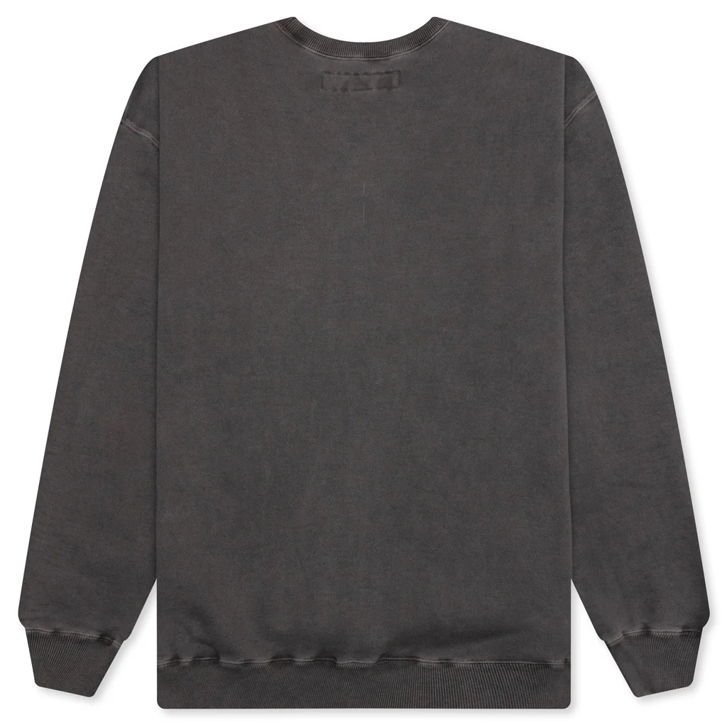 Pigment Dyed Sweat Shirt L/S - Black - Image 2