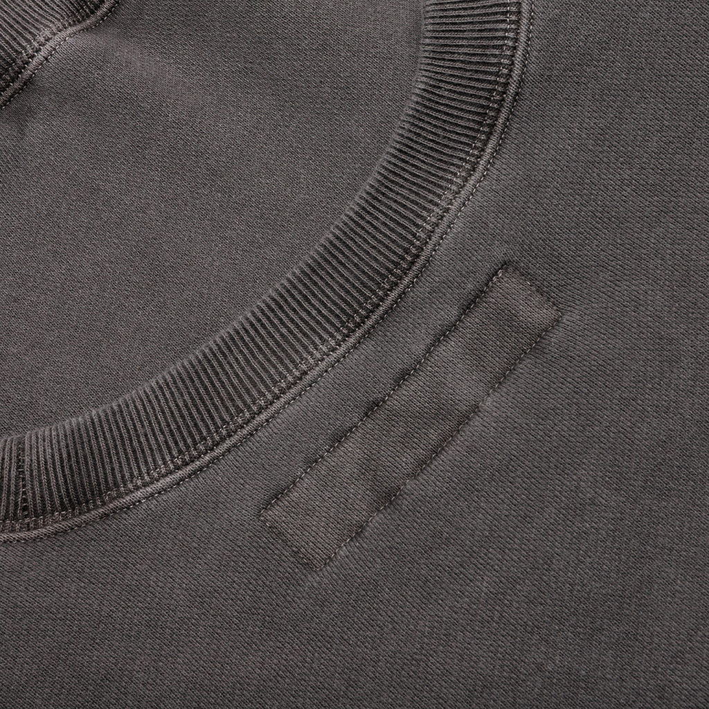 Pigment Dyed Sweat Shirt L/S - Black - Image 3