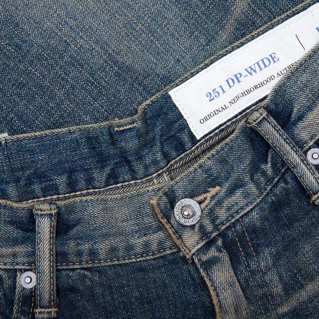 Savage Denim DP Wide Pants - Indigo - Image 3