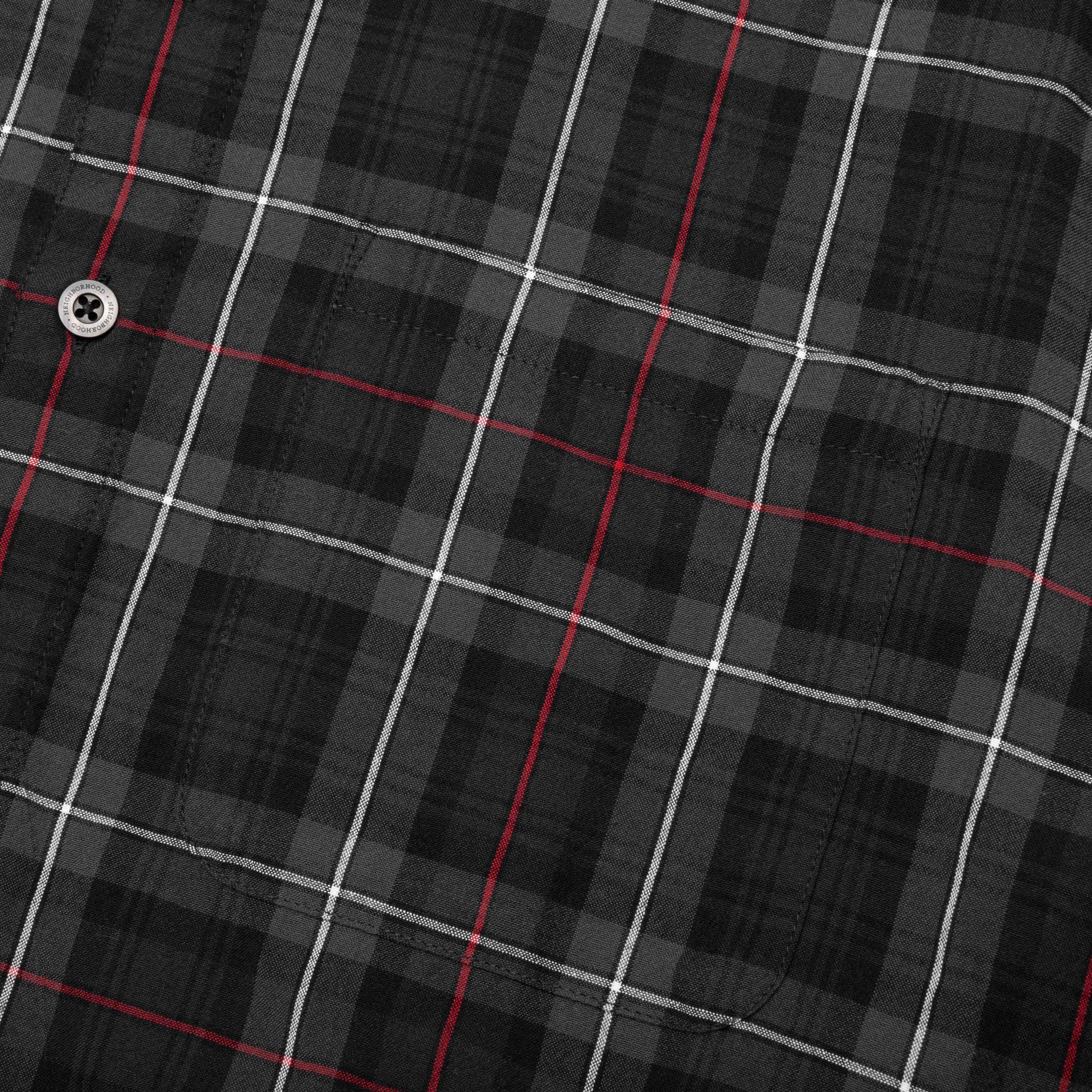 Tartan Check L/S Shirt - Black - Image 3
