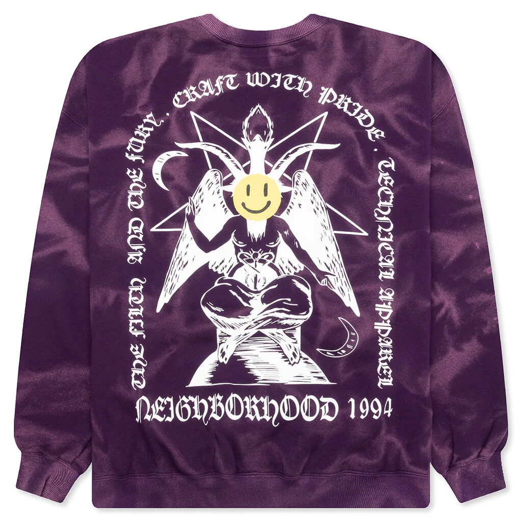 Tie Dye Sweat L/S Shirt - Purple - Image 2