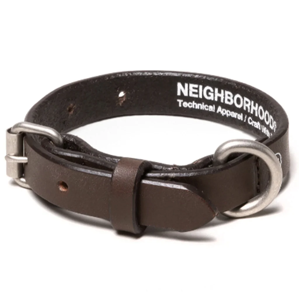 Wide Leather Dog Collar - Brown