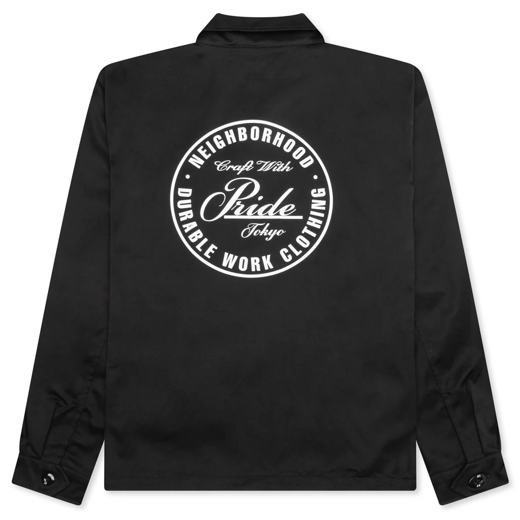 Zip Work Jacket - Black - Image 2