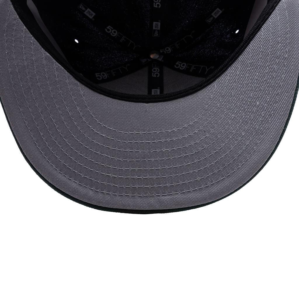 FEATURE x New Era 59FIFTY Fitted LA Dodgers Cooperstown - Black/Mountain Pine Green/Grey - Image 6