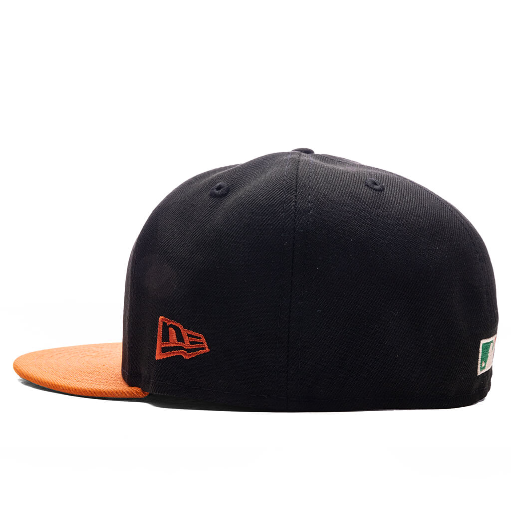 FEATURE x New Era 59FIFTY Fitted SD Padres Cooperstown - Black/Fight Orange/Twill Green - Image 4