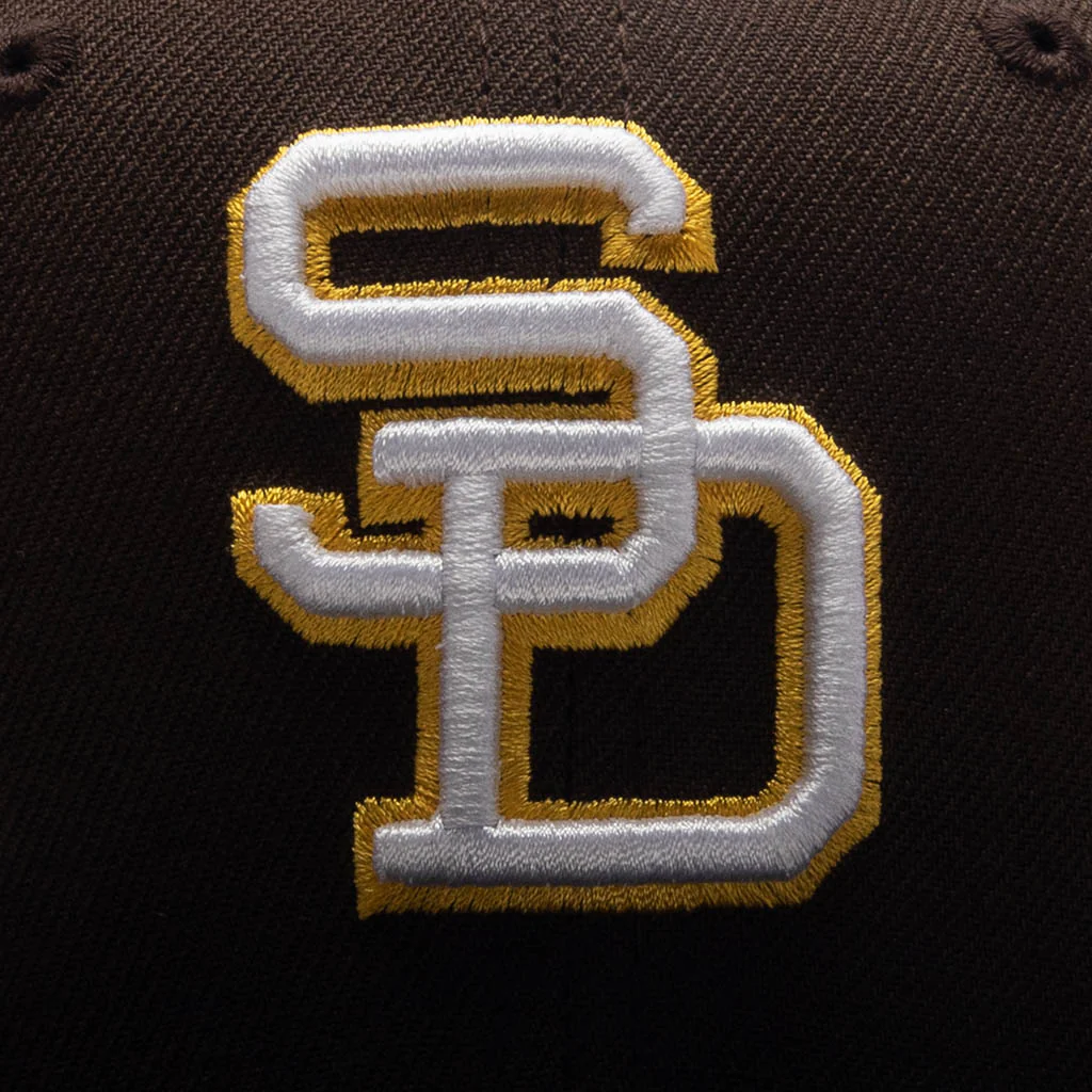 FEATURE x New Era 59FIFTY Fitted SD Padres Cooperstown - Walnut/Black/Cotton Pink - Image 2