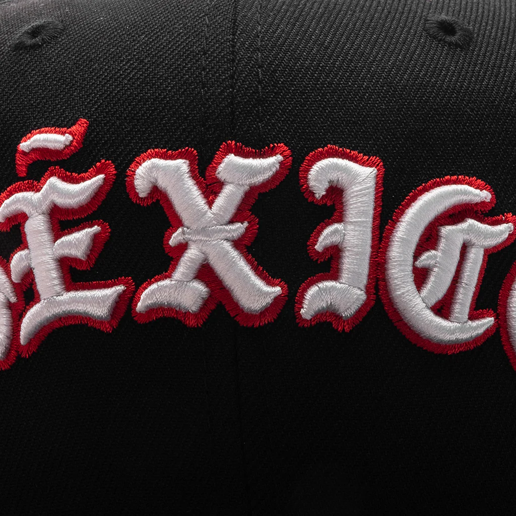 New Era x Born x Raised 59FIFTY LMB Diablos Rojos del México Wordmark - Black - Image 2