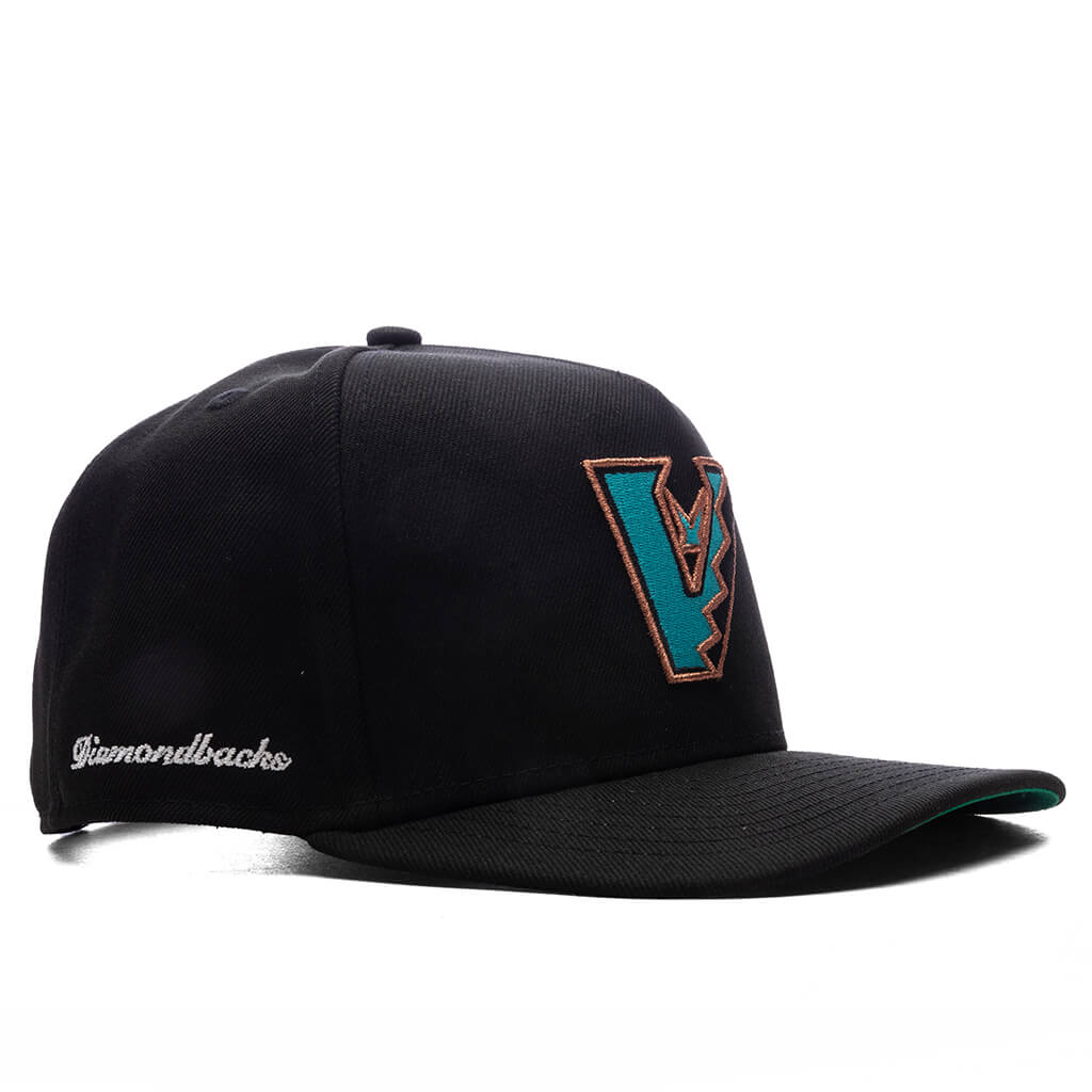 AZ Diamondbacks Upside Down Logo 9Fifty A-Frame Snapback - Black - Image 2