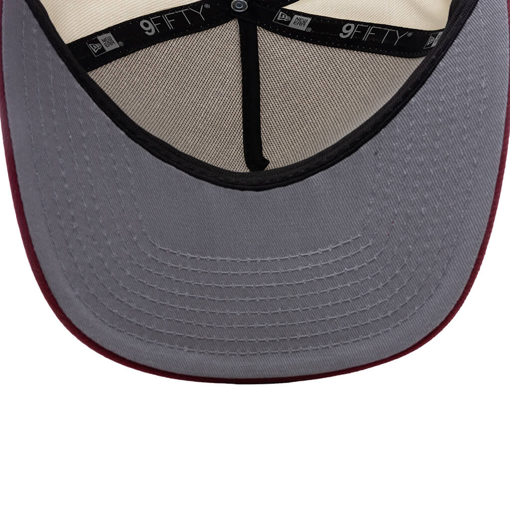 AZ Diamondbacks Upside Down Logo 9Fifty A-Frame Snapback - Chrome/Red - Image 5