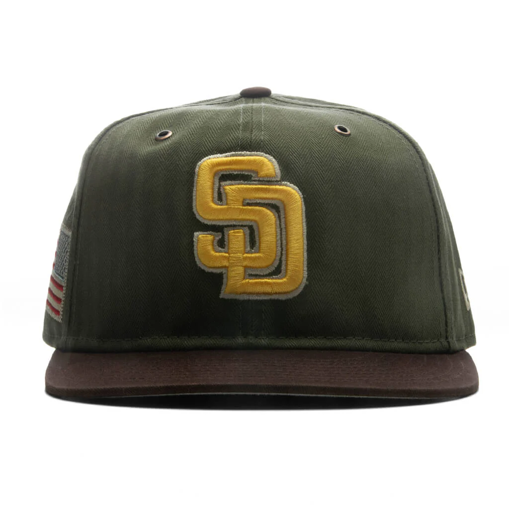 American Herringbone 59FIFTY Pre-Curved - San Diego Padres