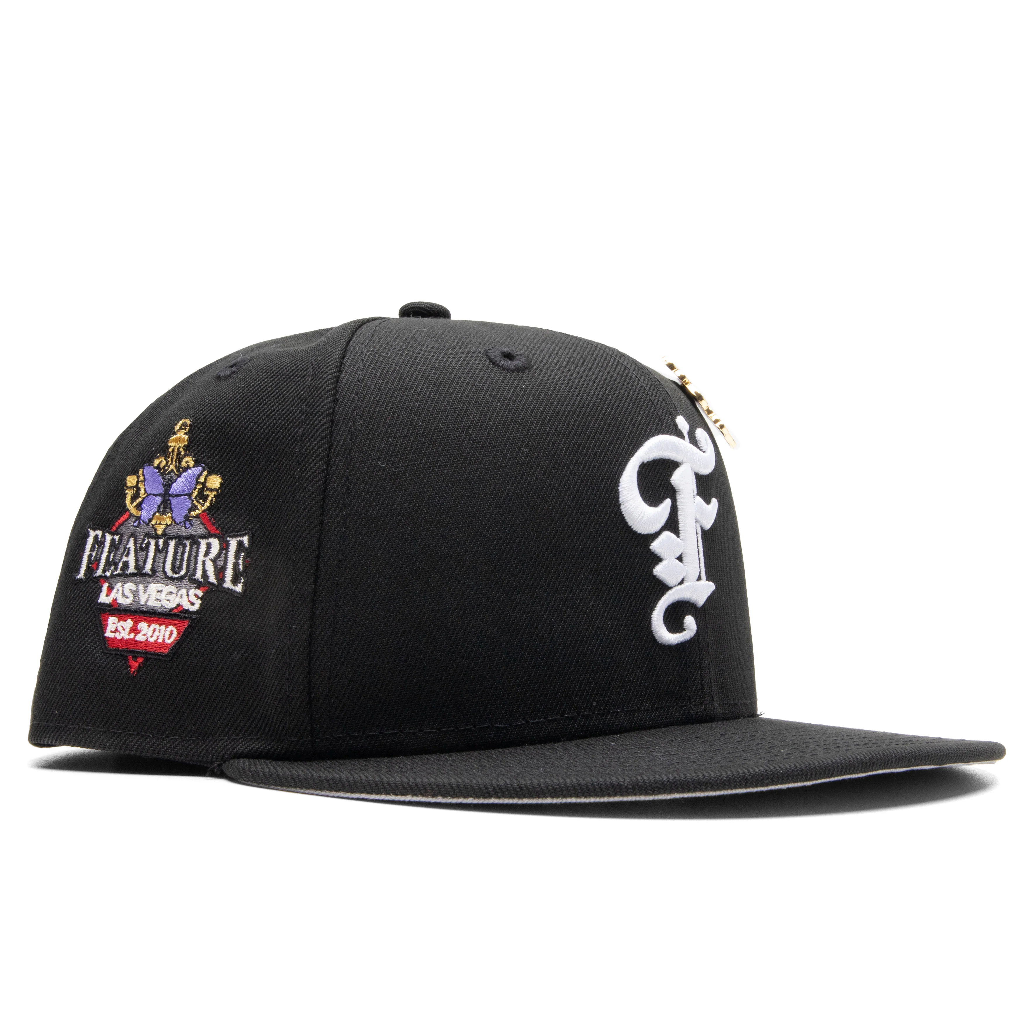Feature x New Era 59FIFTY Fitted Old English F Wynn - Black/White - Image 3