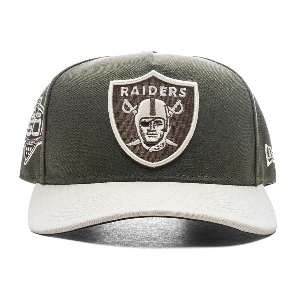 FEATURE x New Era 9Fifty A-Frame Snapback Las Vegas Raiders - Olive/Stone