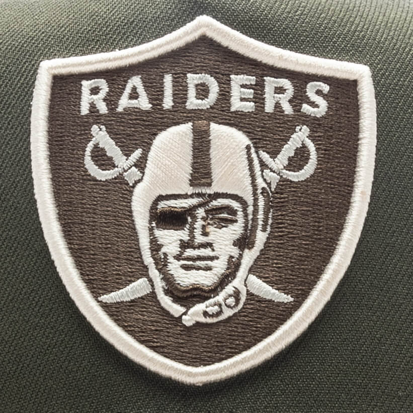 FEATURE x New Era 9Fifty A-Frame Snapback Las Vegas Raiders - Olive/Stone - Image 2