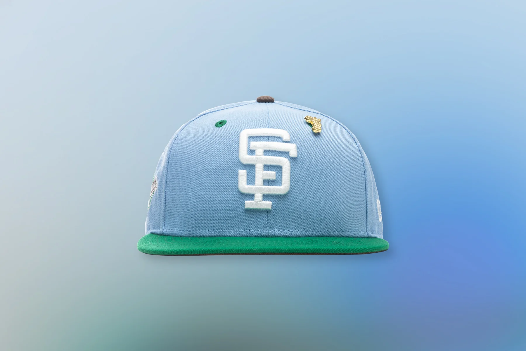 Feature x New Era "Earth" San Francisco Giants Fitted - Birdseye Blue/Kelly Green - Image 5