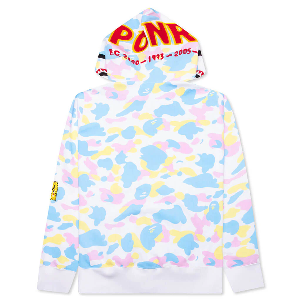 New Multi Camo 2nd Shark Full Zip Hoodie - White - Image 2