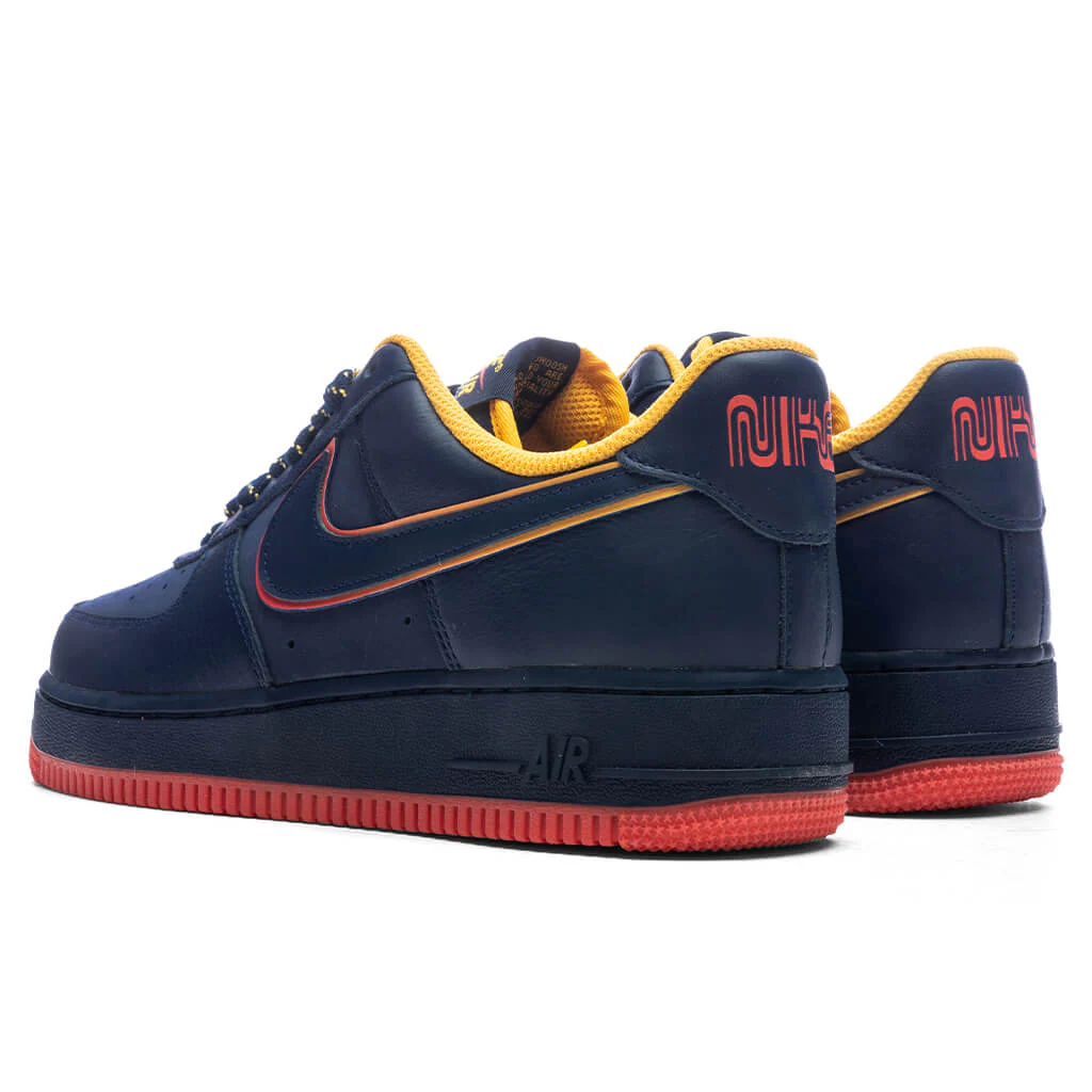 Air Force 1 '07 LV8 'Retro Lettering' - Midnight Navy/Light Crimson/Blue Void/University Gold - Image 3