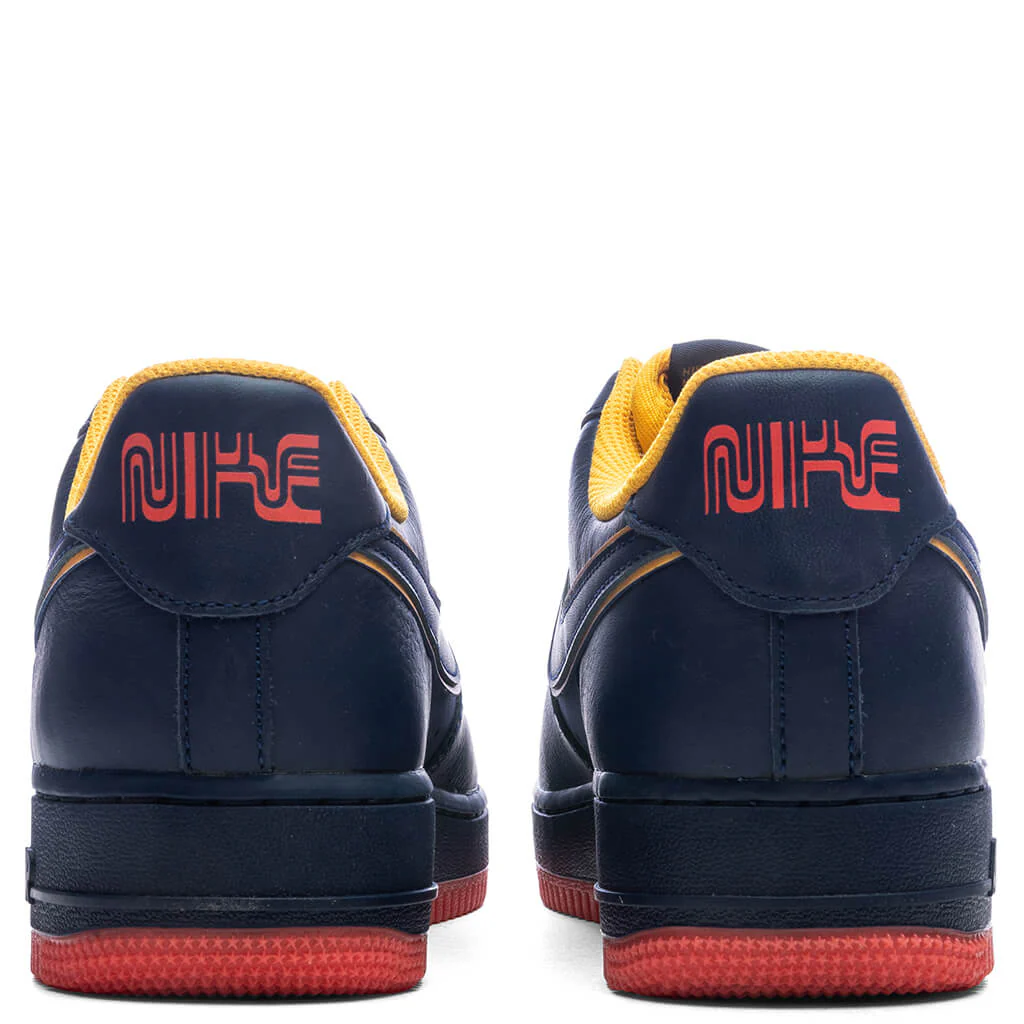 Air Force 1 '07 LV8 'Retro Lettering' - Midnight Navy/Light Crimson/Blue Void/University Gold - Image 4
