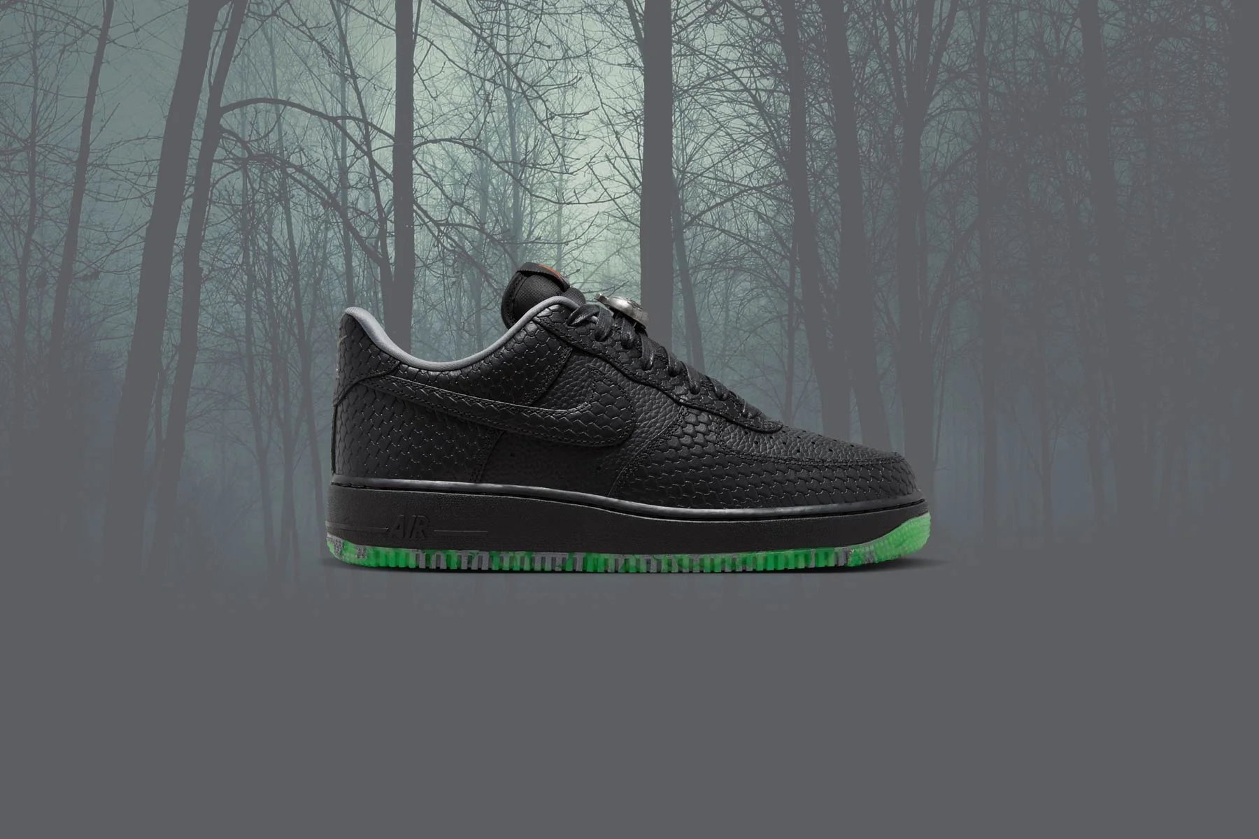 Air Force 1 '07 PRM 'Halloween' - Black/Smoke Grey/Campfire Orange - Image 5