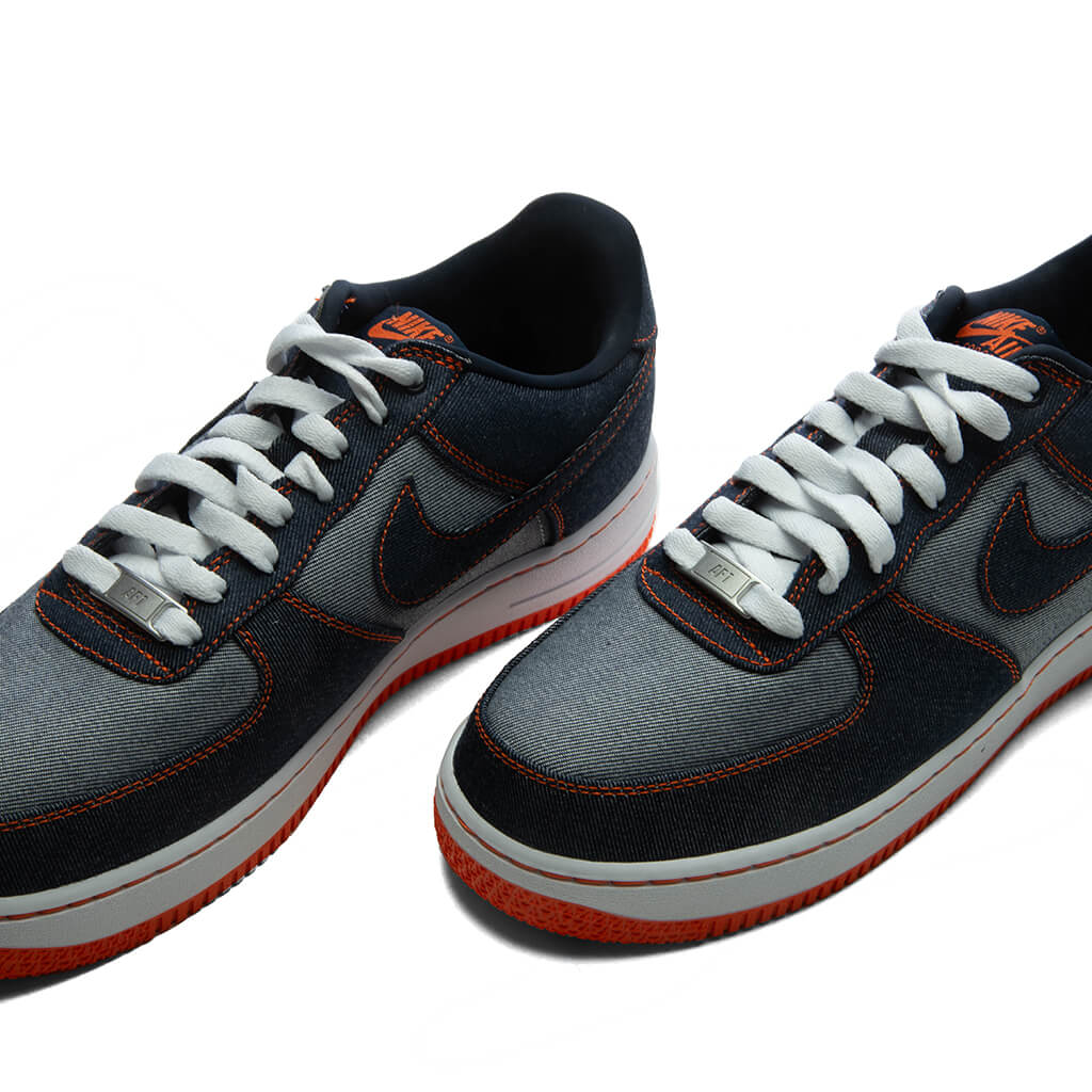 Nike x Kobe Bryant Air Force 1 Low 'Denim' - Obsidian/Safety Orange/White - Image 3