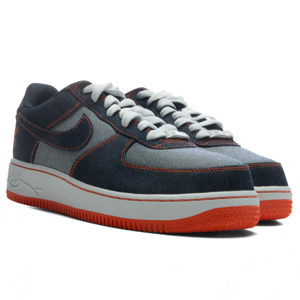 Nike x Kobe Bryant Air Force 1 Low 'Denim' - Obsidian/Safety Orange/White - Image 5