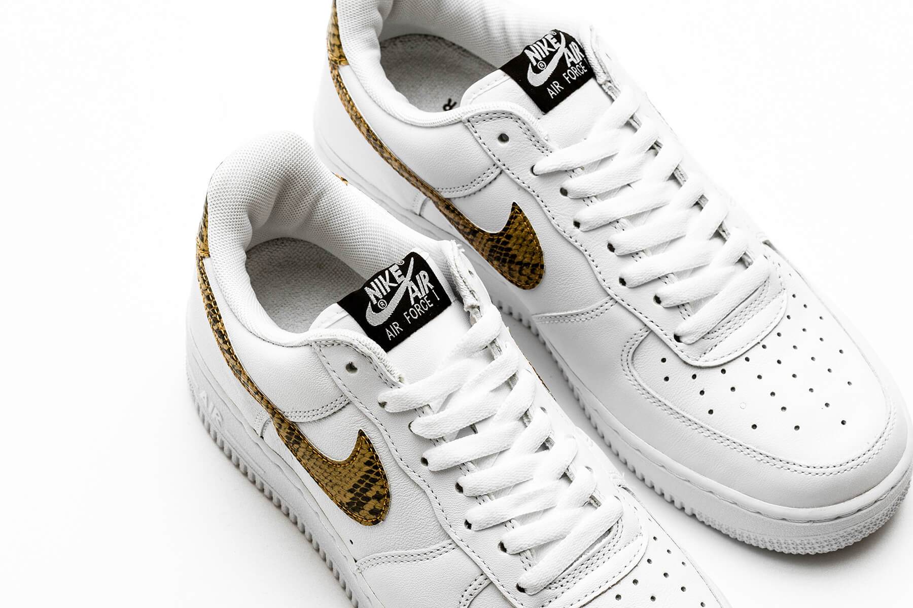 Air Force 1 Low Retro PRM QS 'Ivory Snake' - White/Elemental Gold/Dark Hazel - Image 8