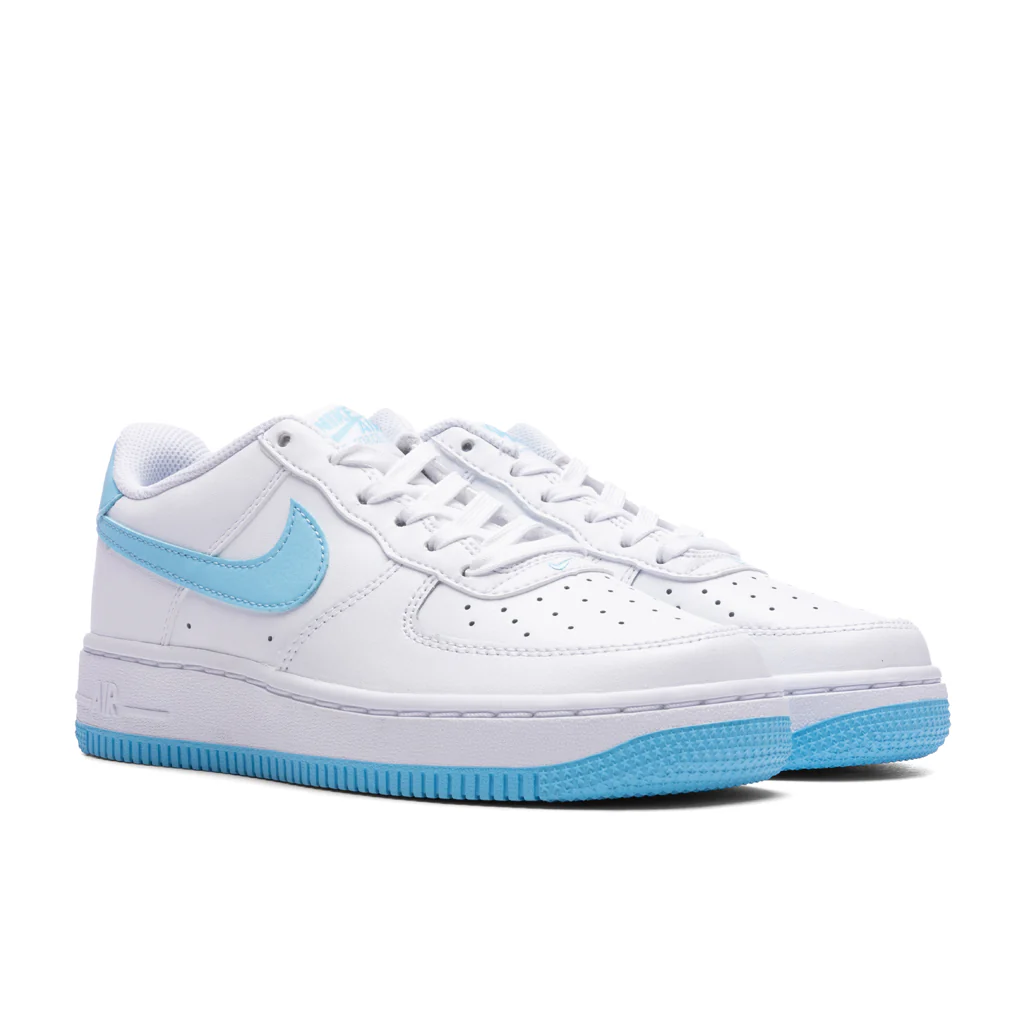 Air Force 1 LV8 (GS) - White/Aquarius Blue/White - Image 2