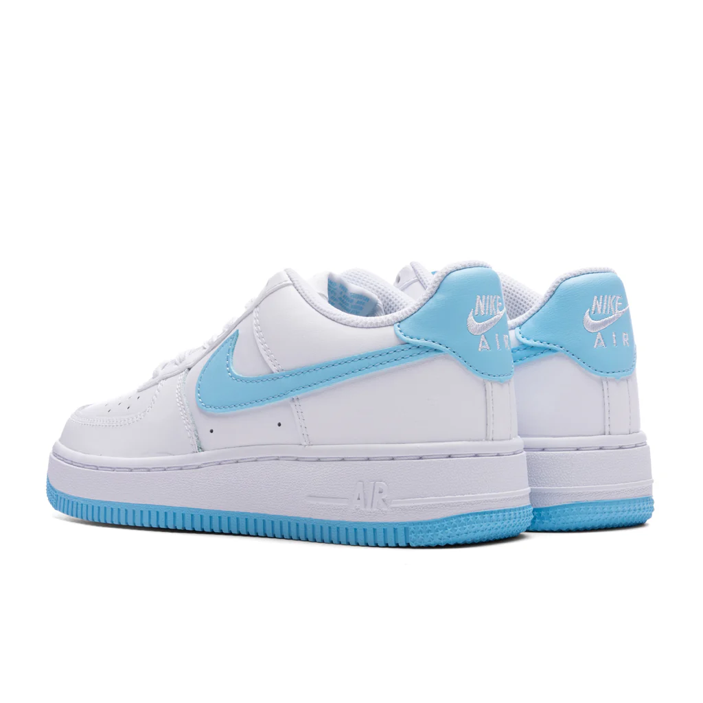 Air Force 1 LV8 (GS) - White/Aquarius Blue/White - Image 3