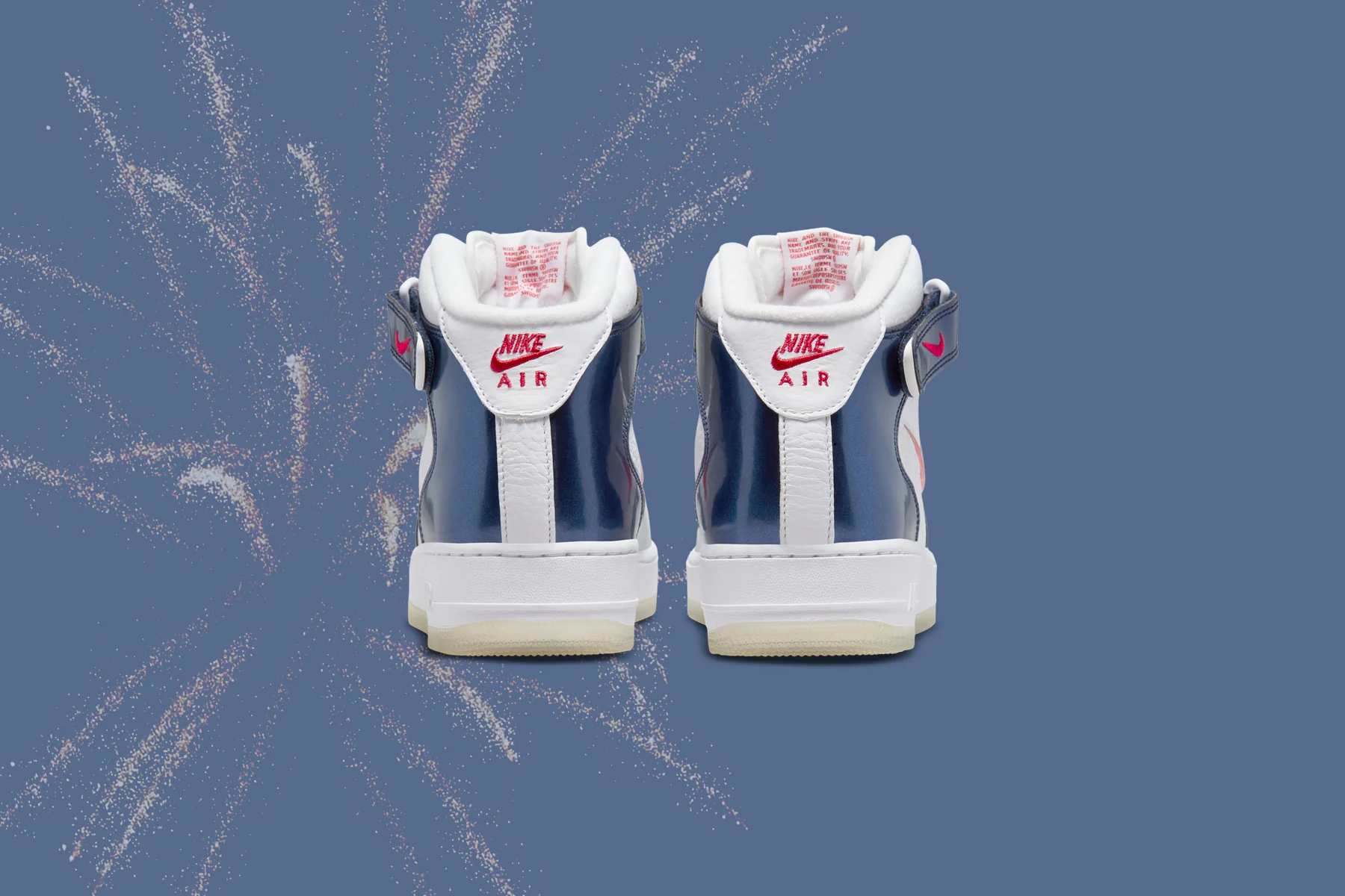 Air Force 1 Mid QS "Independence Day" - White/University Red/Midnight Navy - Image 7