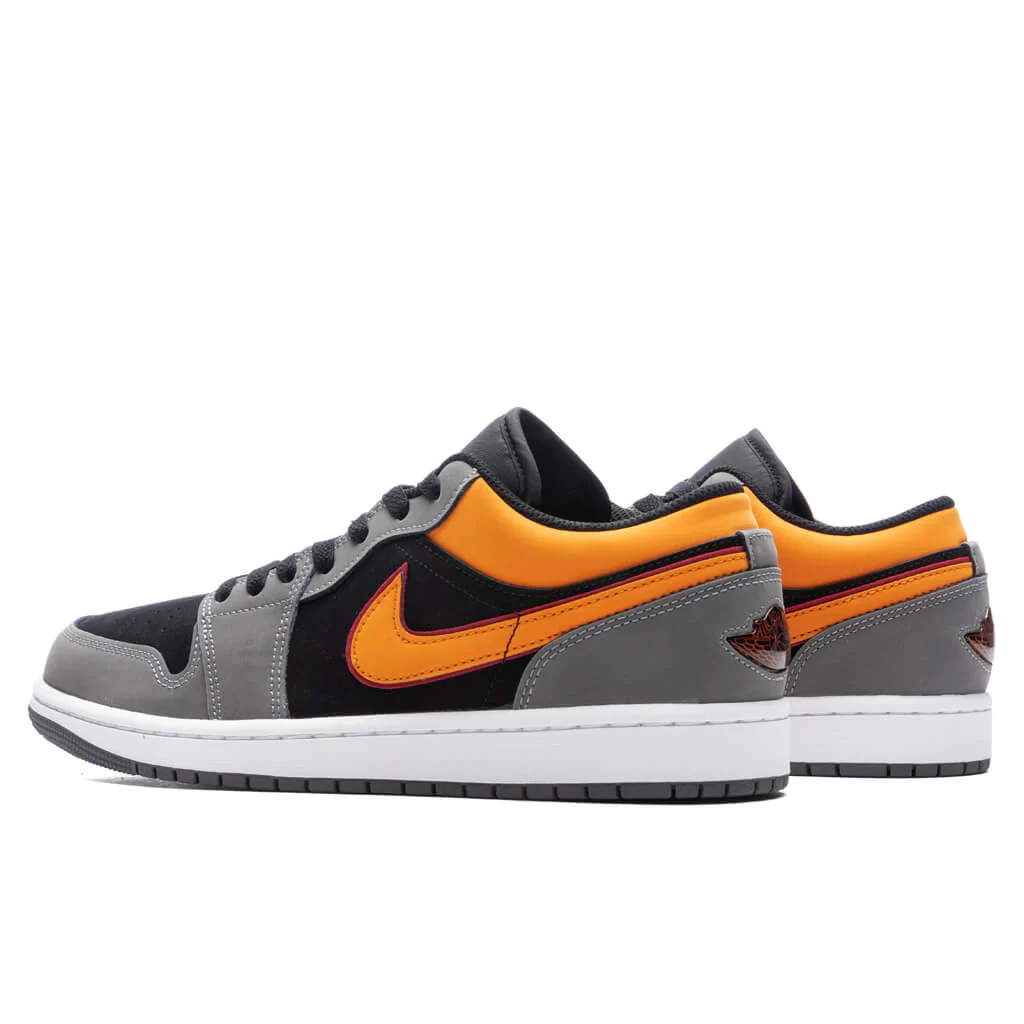 Air Jordan 1 Low SE Craft - Black/Vivid Orange/Light Graphite - Image 3