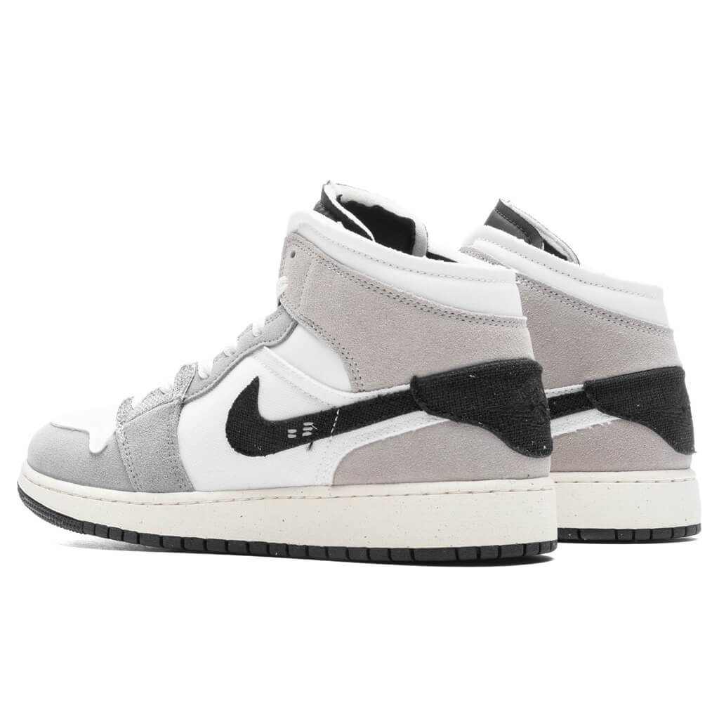 Air Jordan 1 Mid SE (GS) - Cement Grey/Black/White - Image 3