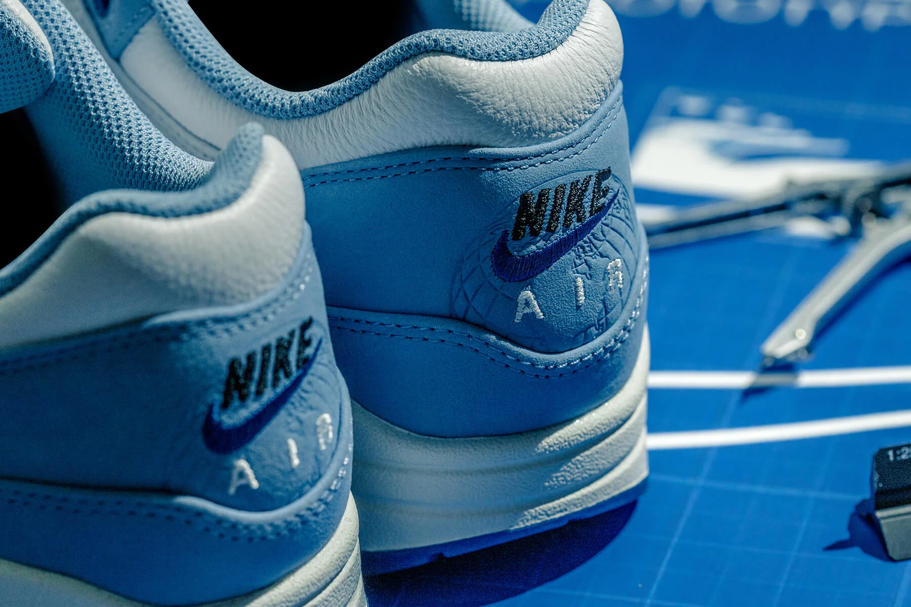 Air Max 1 PRM "Blueprint" - White/Dark Marina Blue/Leche Blue - Image 5