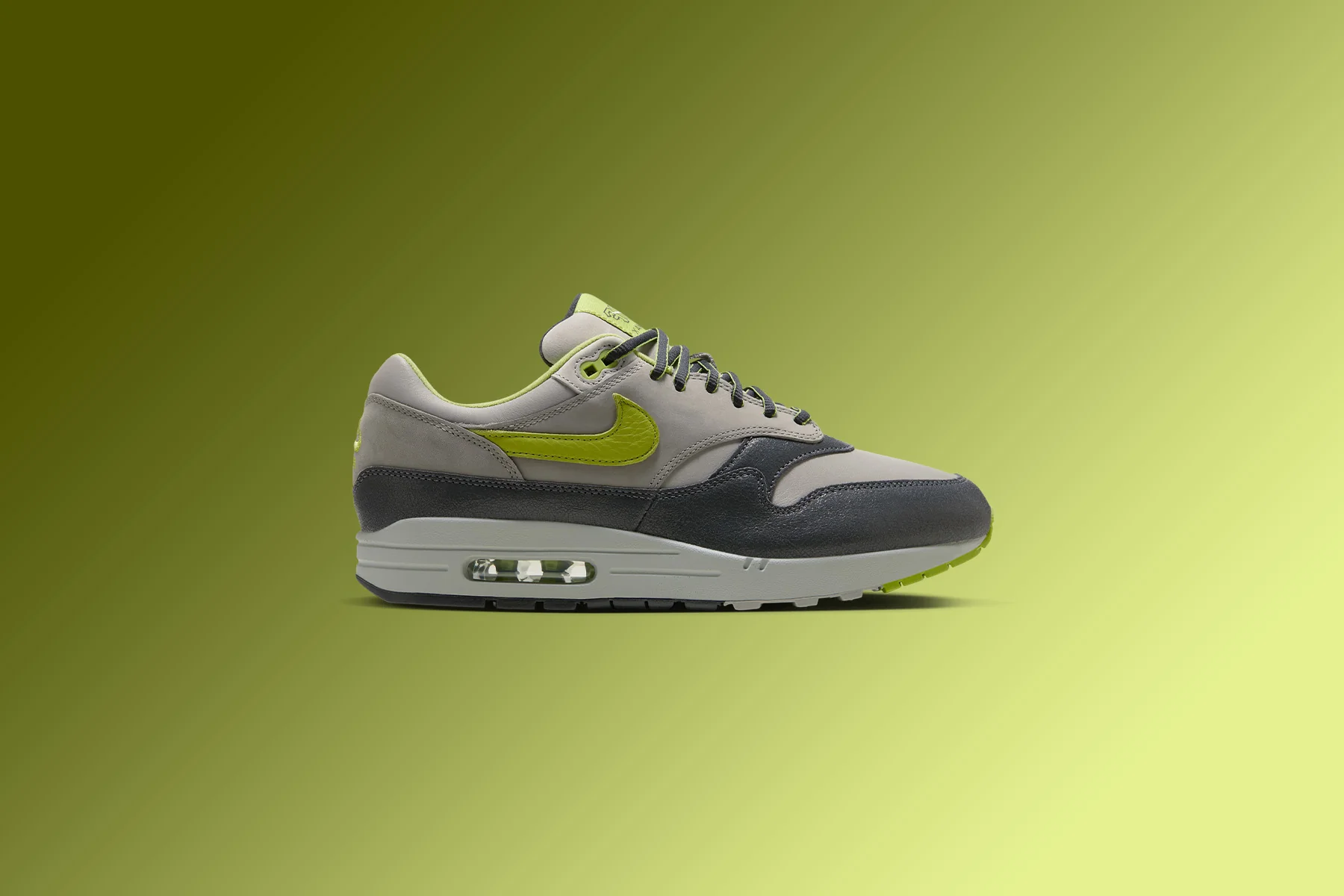 Nike x HUF Air Max 1 'Pear Green' - Anthracite/Pear/Medium Grey/Flat Pewter - Image 5