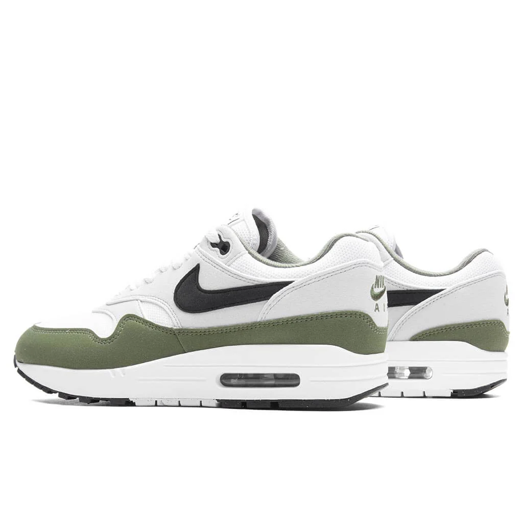 Air Max 1 - White/Black/Medium Olive - Image 3