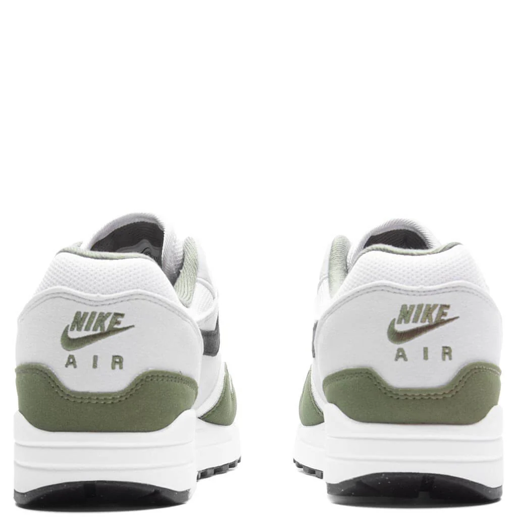 Air Max 1 - White/Black/Medium Olive - Image 4