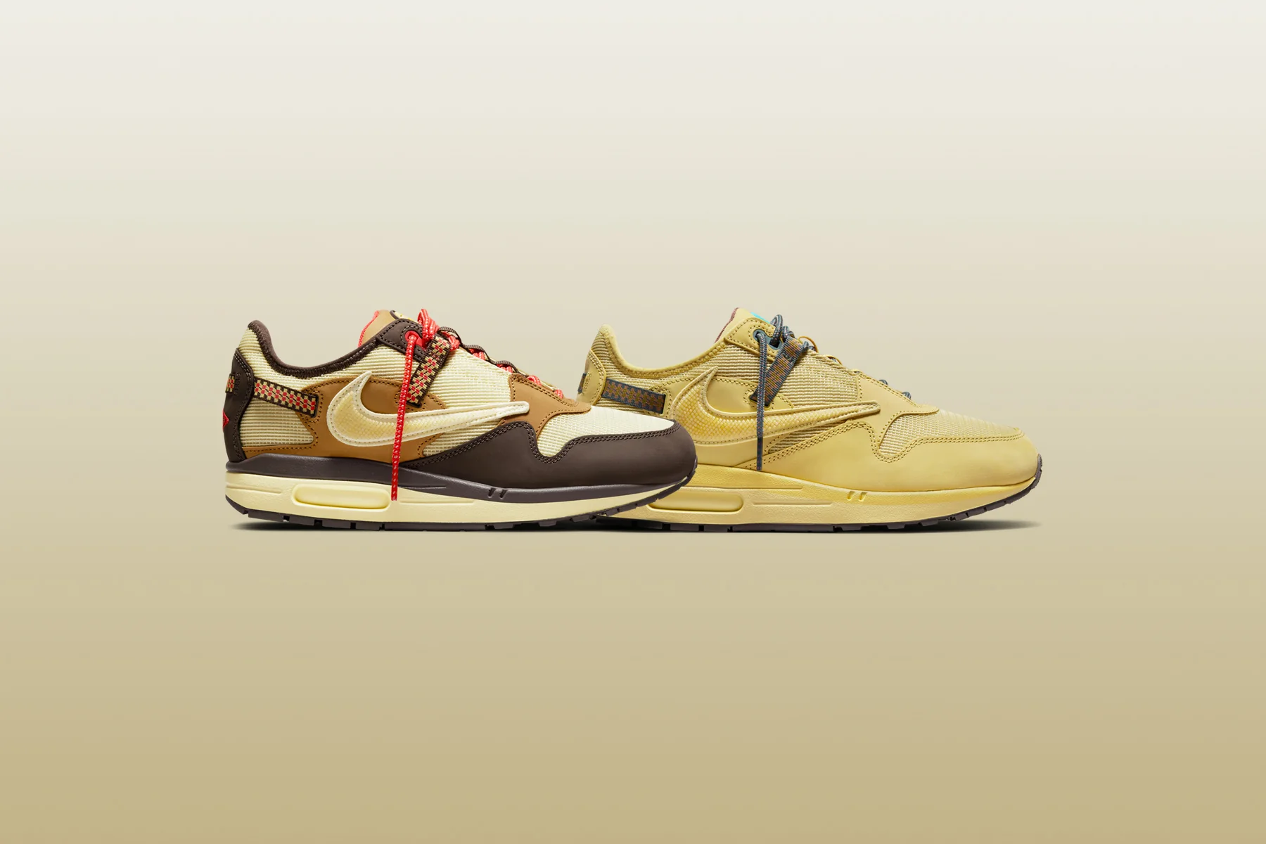Air Max 1 x Travis Scott CACT.US CORP - Saturn Gold/Tea Tree Mist/Tent - Image 2