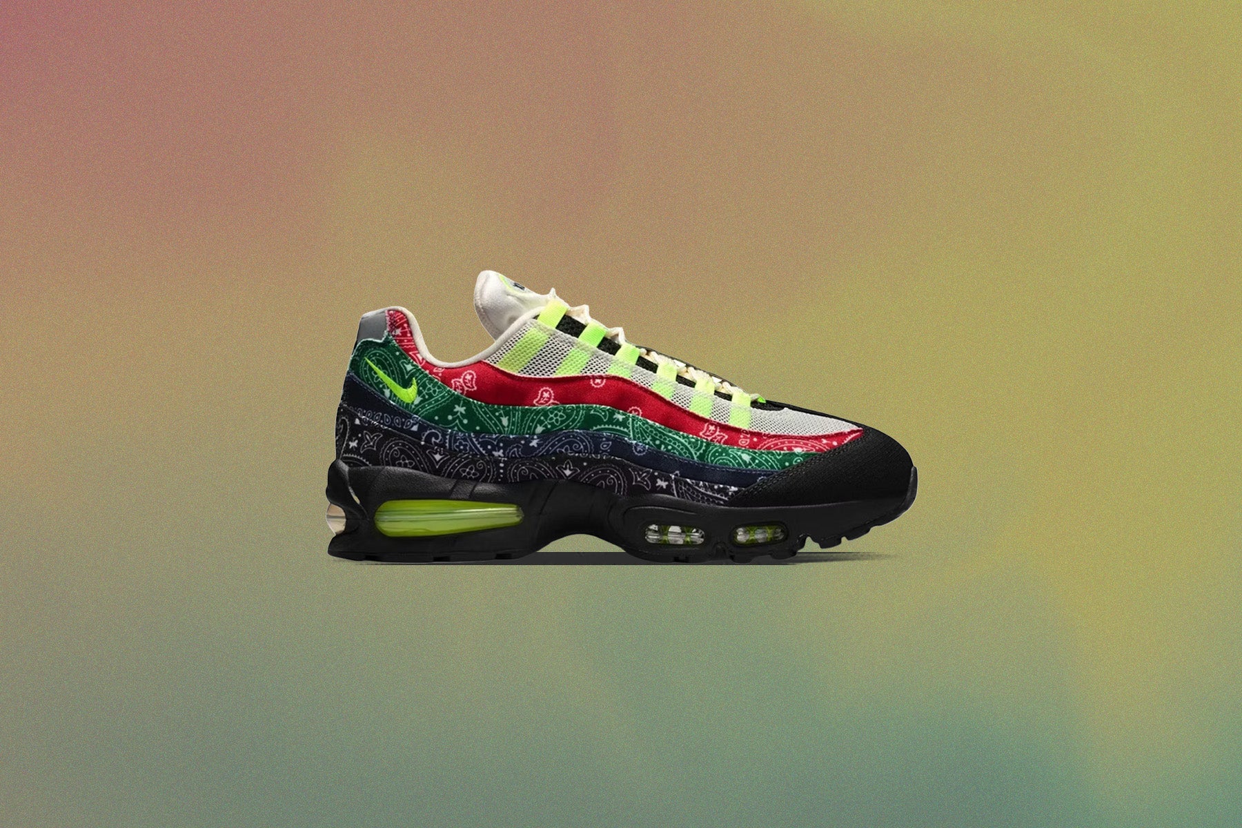 Air Max 95 Big Bubble - Sail/Volt/University Red/Sport Green - Image 7
