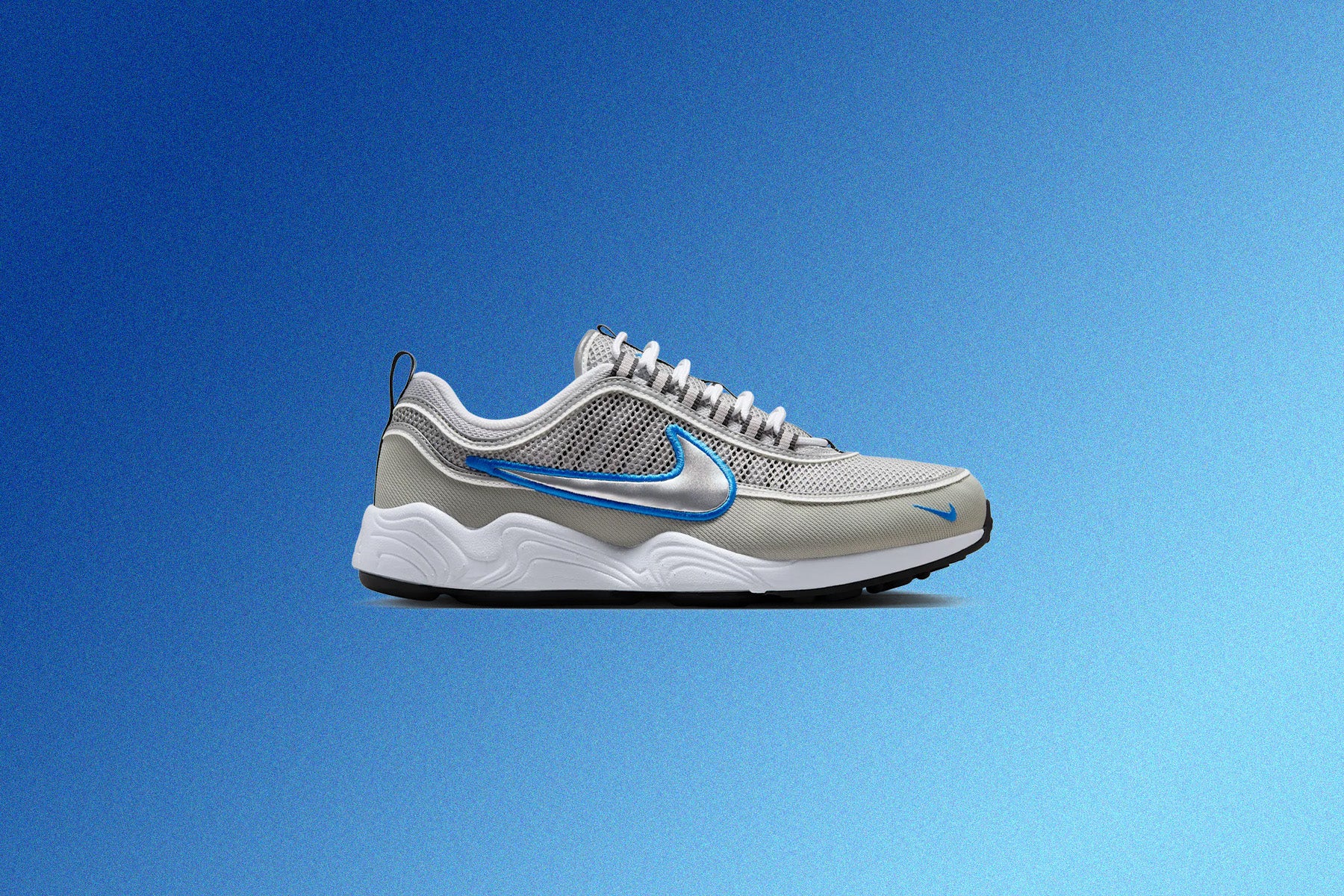Air Zoom Spiridon SP - Metallic Silver/Signal Blue/White - Image 5