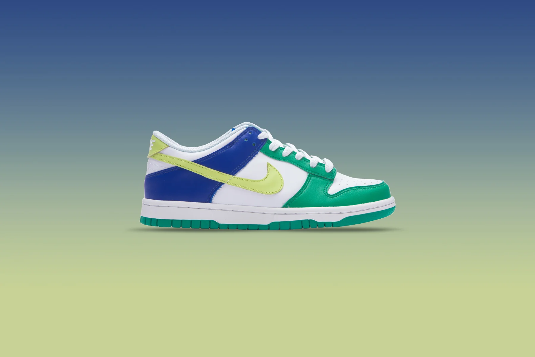 Dunk Low BG (GS) - White/Light Lemon Twist/Stadium Green - Image 5