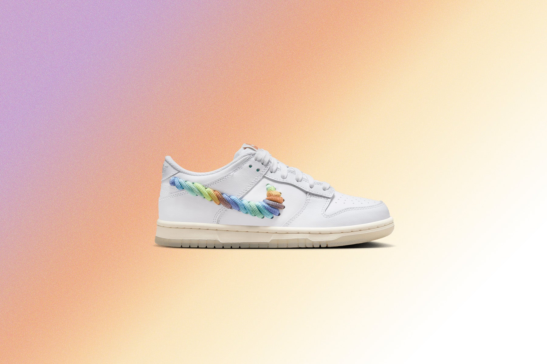 Dunk Low 'Rainbow Swoosh' (GS) - White/Multi/Terra Blush - Image 5